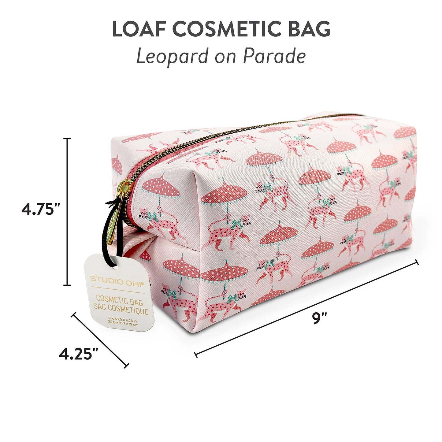 Leopard on Parade Cosmetic Loaf Pouch
