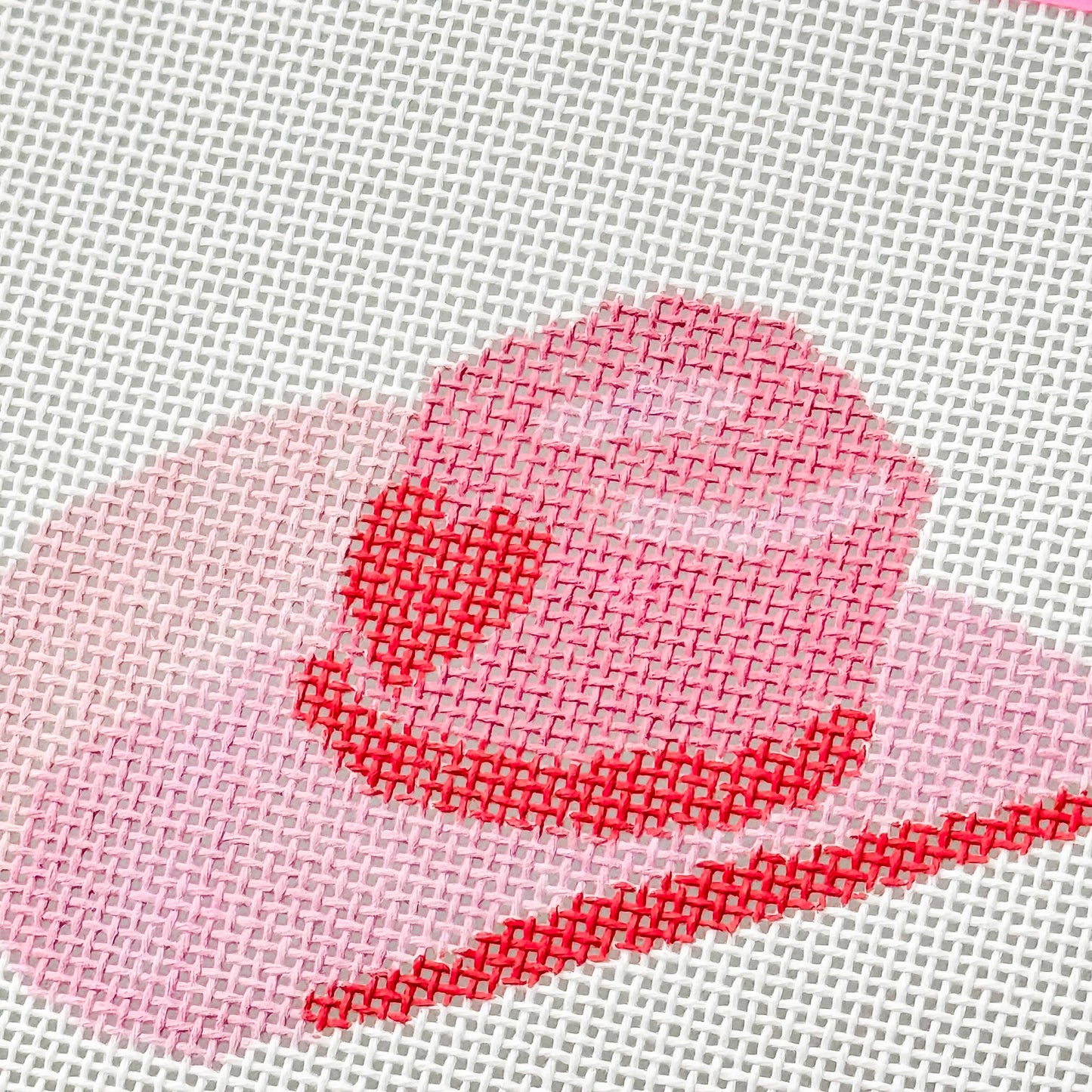 Pink Cowgirl Hat Needlepoint Canvas | 18 Mesh