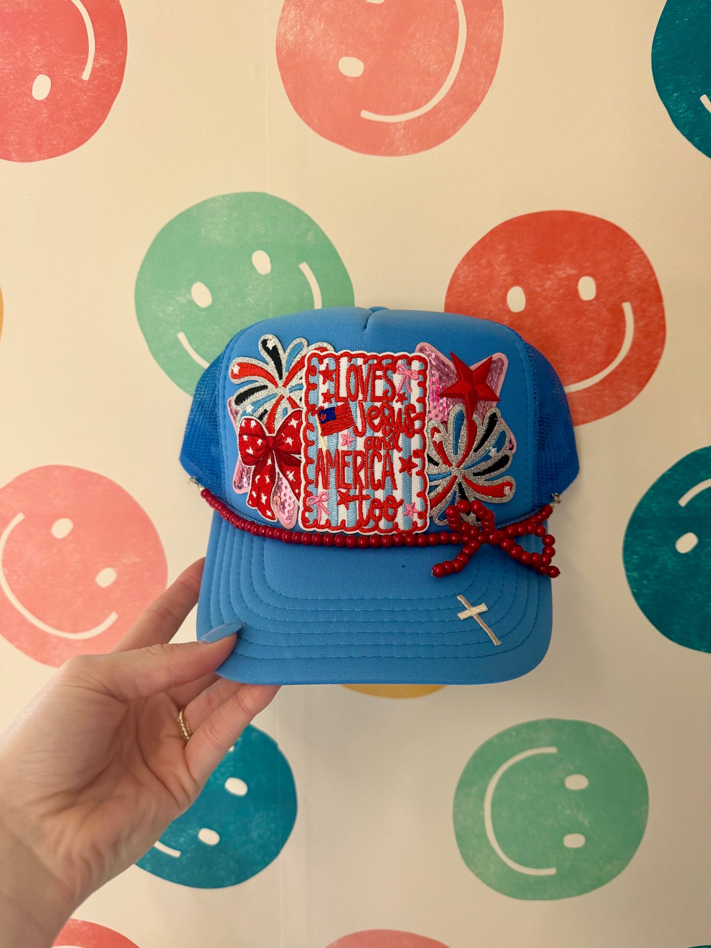 Loves Jesus & America Too Trucker Hat | Adult