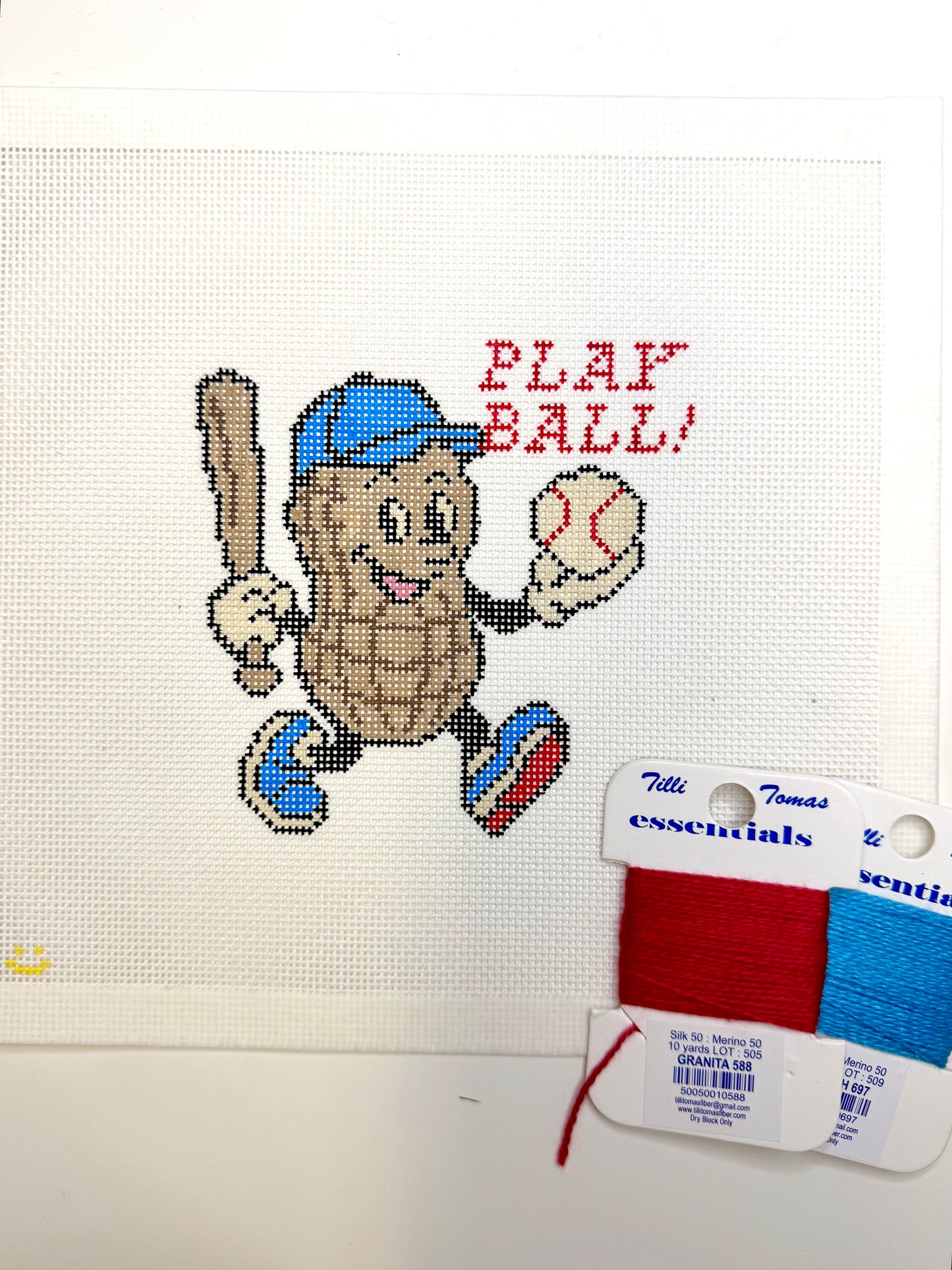 Play Ball! Needlepoint Canvas by BTY | 18 Mesh