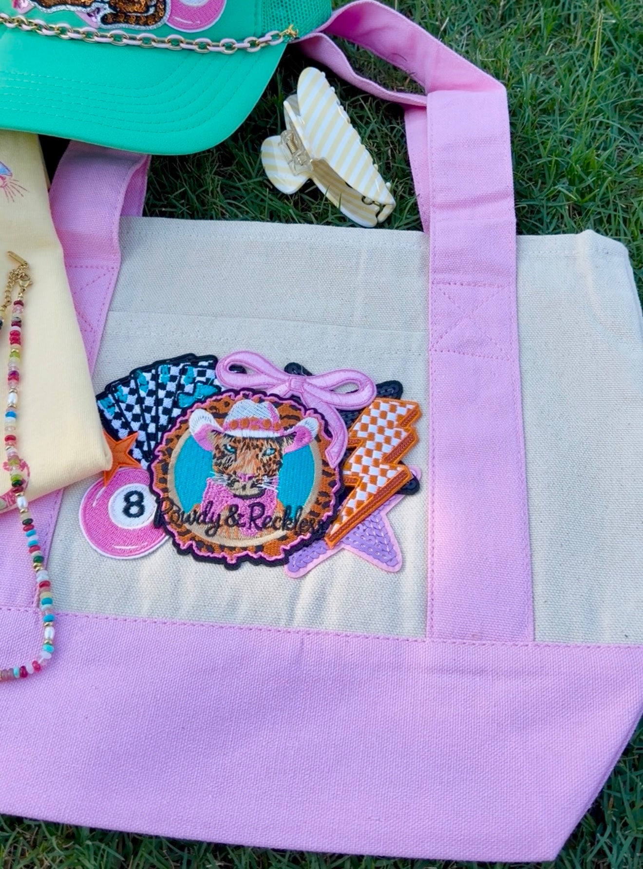 Rowdy and Reckless Premade Mini Tote | Pink