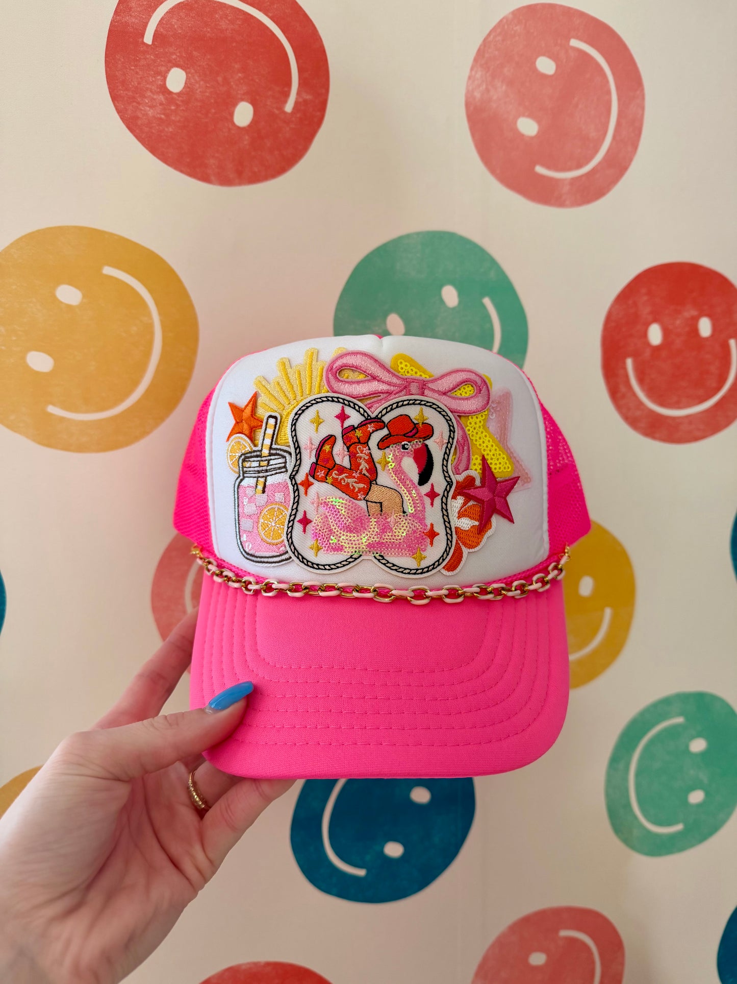 Cowgirl Flamingo Trucker Hat | Adult