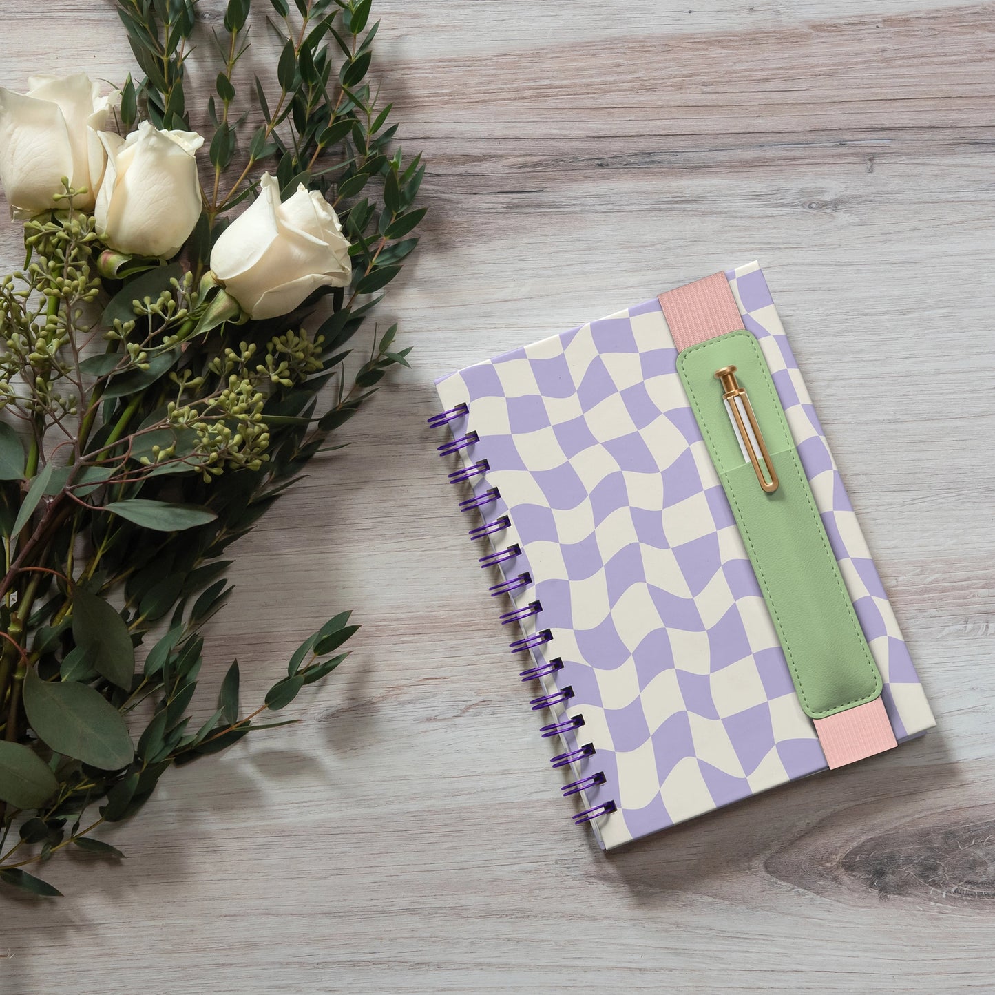 Groovy Checkered Notebook