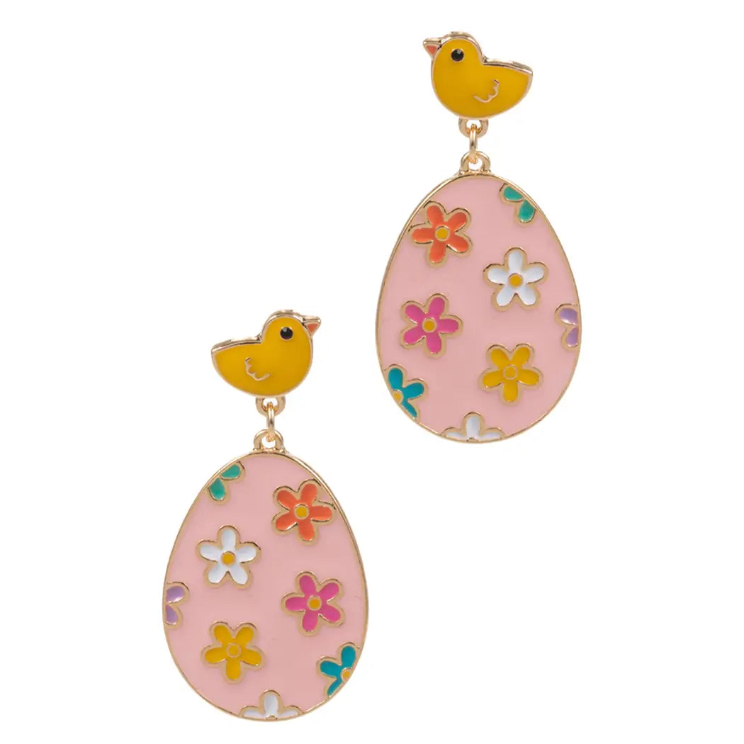 Floral Duck Earrings