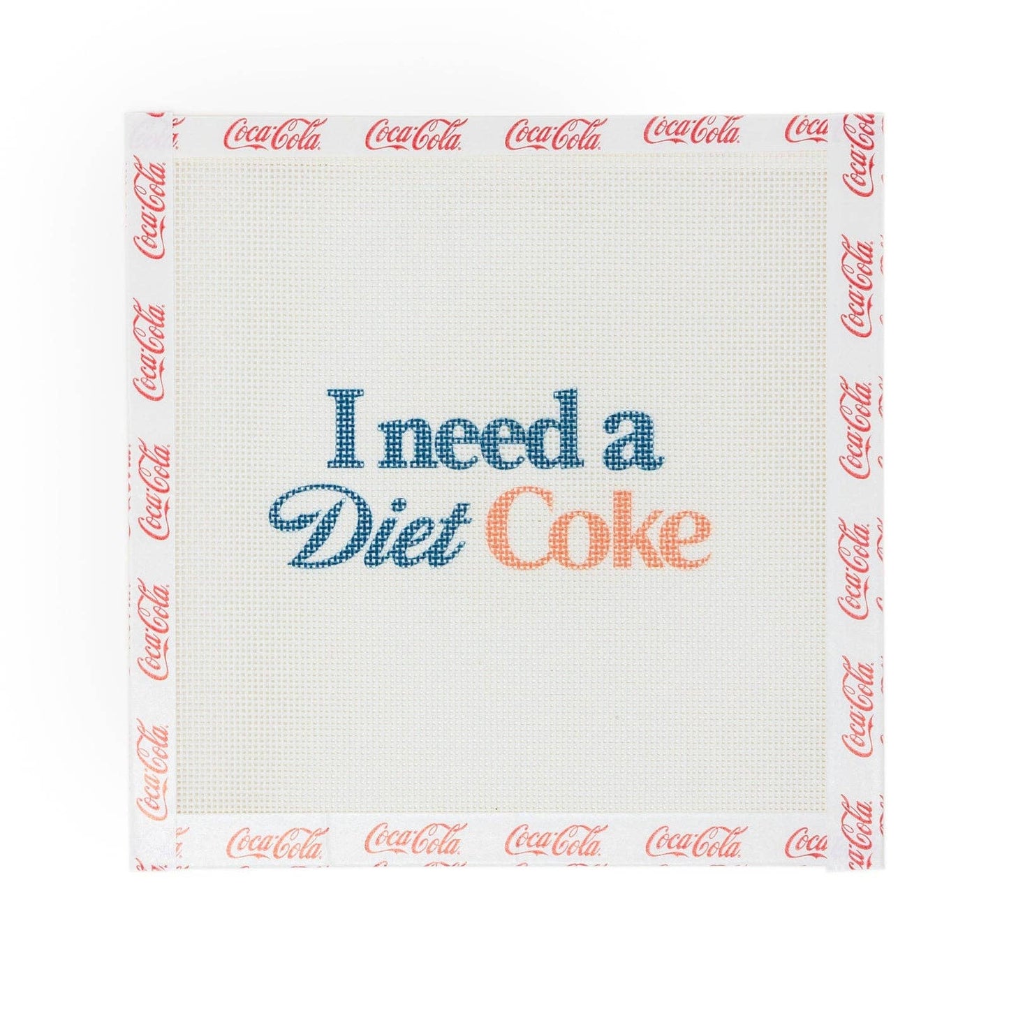 I Need a Diet Coke Needlepoint Canvas | Licensed Coca-Cola® Product