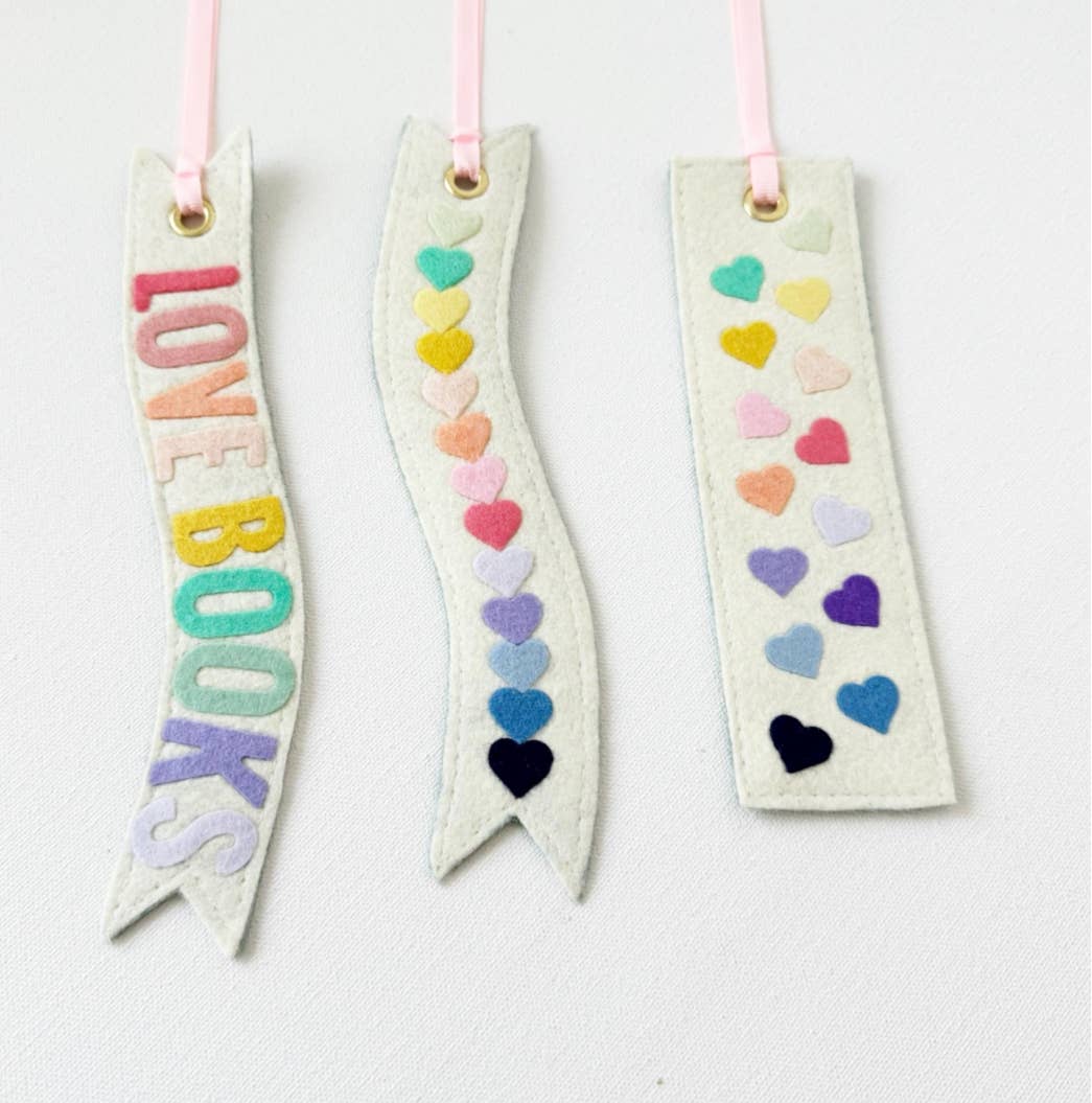 Shh… Rainbow Felt Bookmark