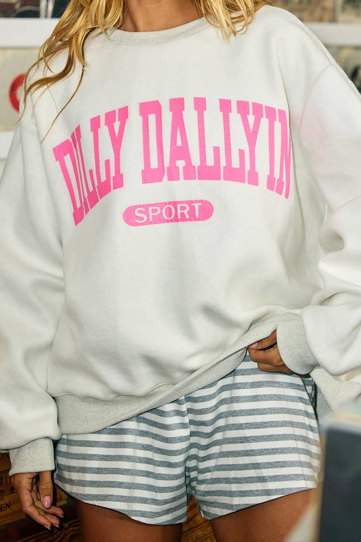 Dilly Dallyin’ Reversible Oversized Crewneck | PREORDER