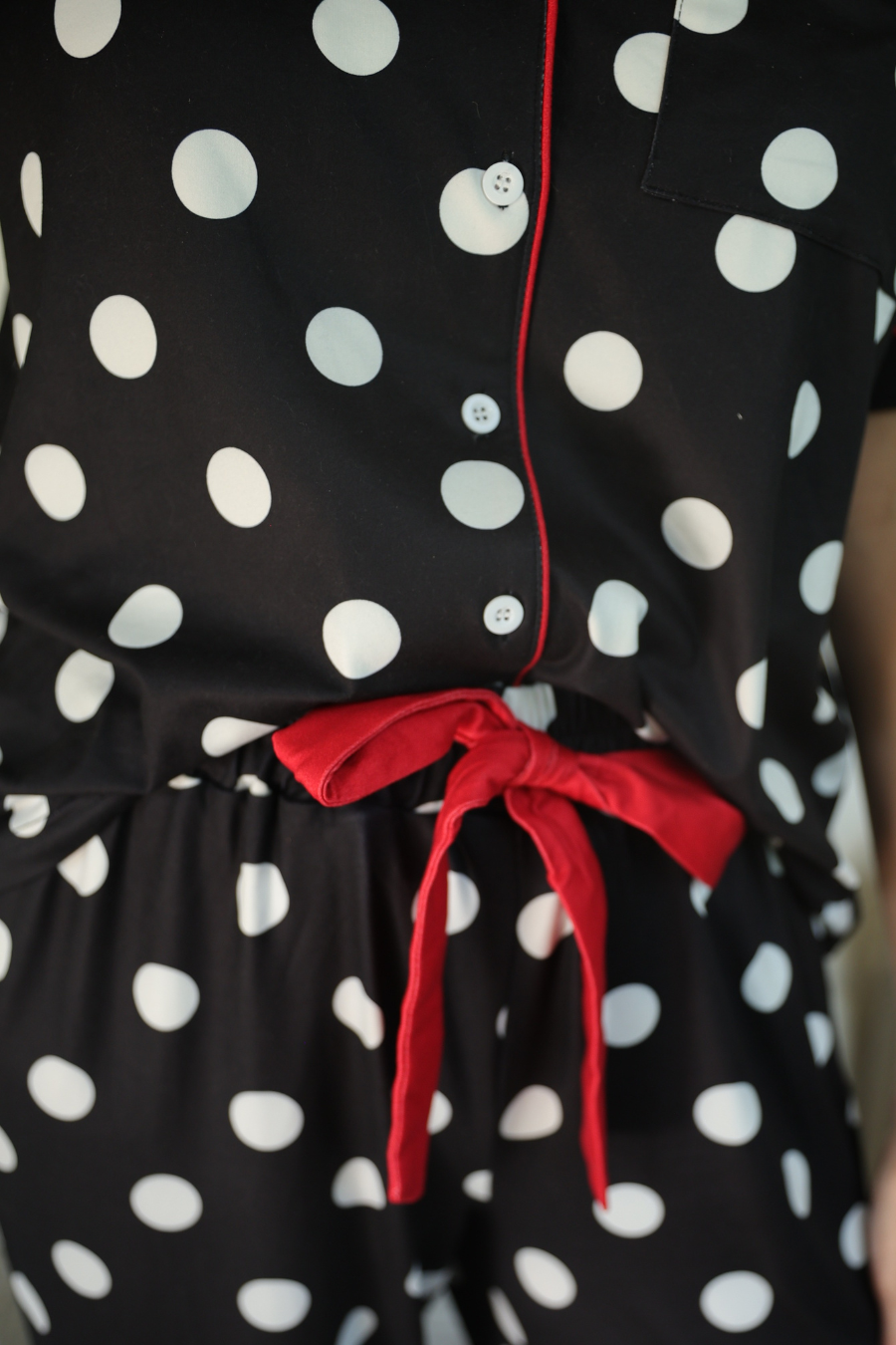 Polka Dot Ruffle PJ Set | (S-2XL)