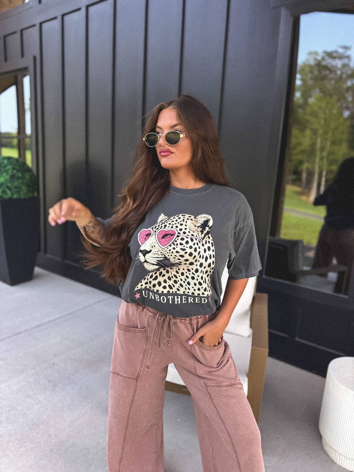 Leopard Unbothered T-Shirt | (M-3XL)