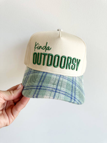 Kinda Outdoorsy Embroidered Trucker Hat