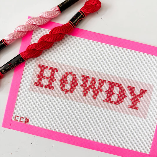 Howdy Bookmark Needlepoint Canvas | 13 Mesh