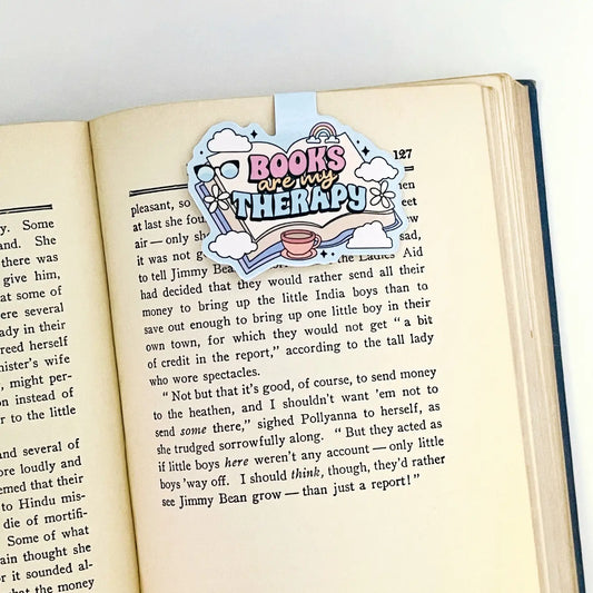 'Books are my Therapy' Magnetic Bookmark