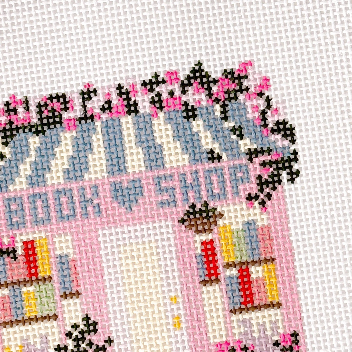 Book Shop Needlepoint Canvas | 13 Mesh