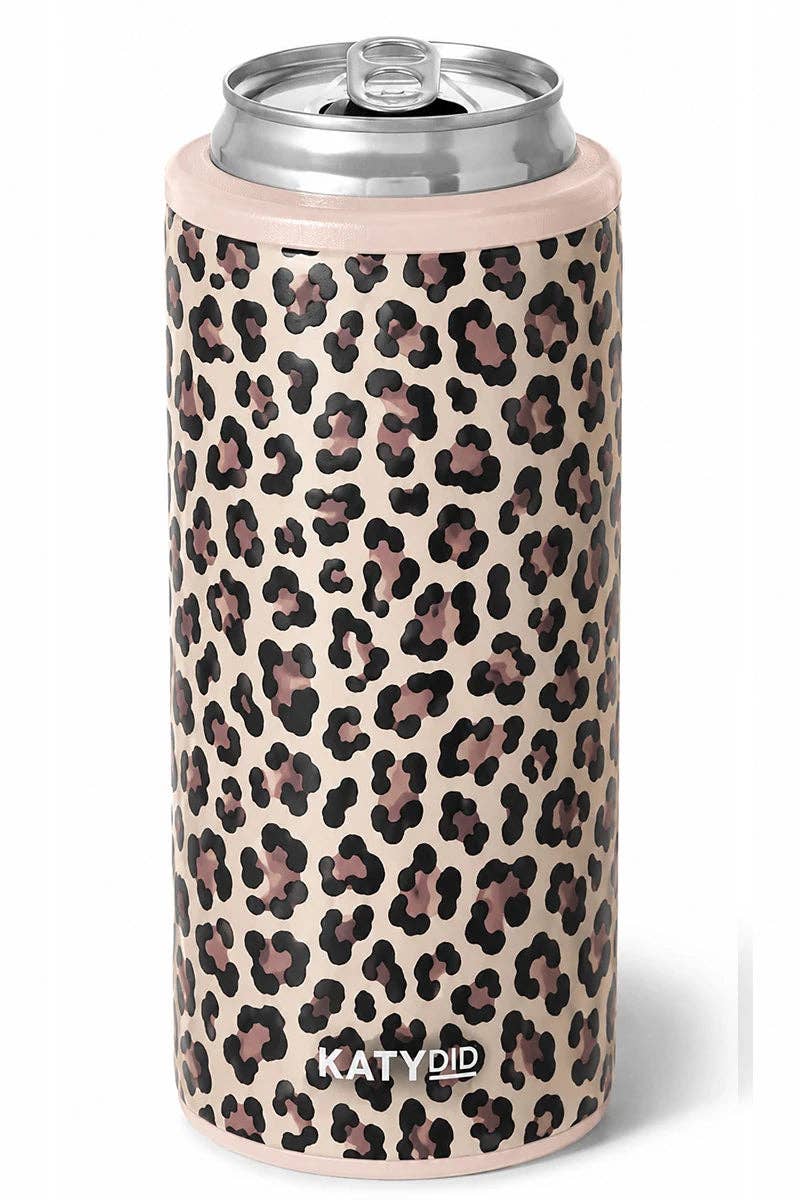 Brown Leopard Slim Can Sleeve | 12 oz.