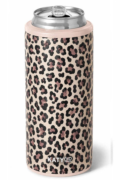 Brown Leopard Slim Can Sleeve | 12 oz.