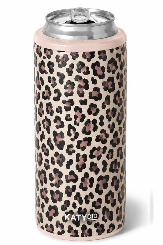 Brown Leopard Slim Can Sleeve | 12 oz.