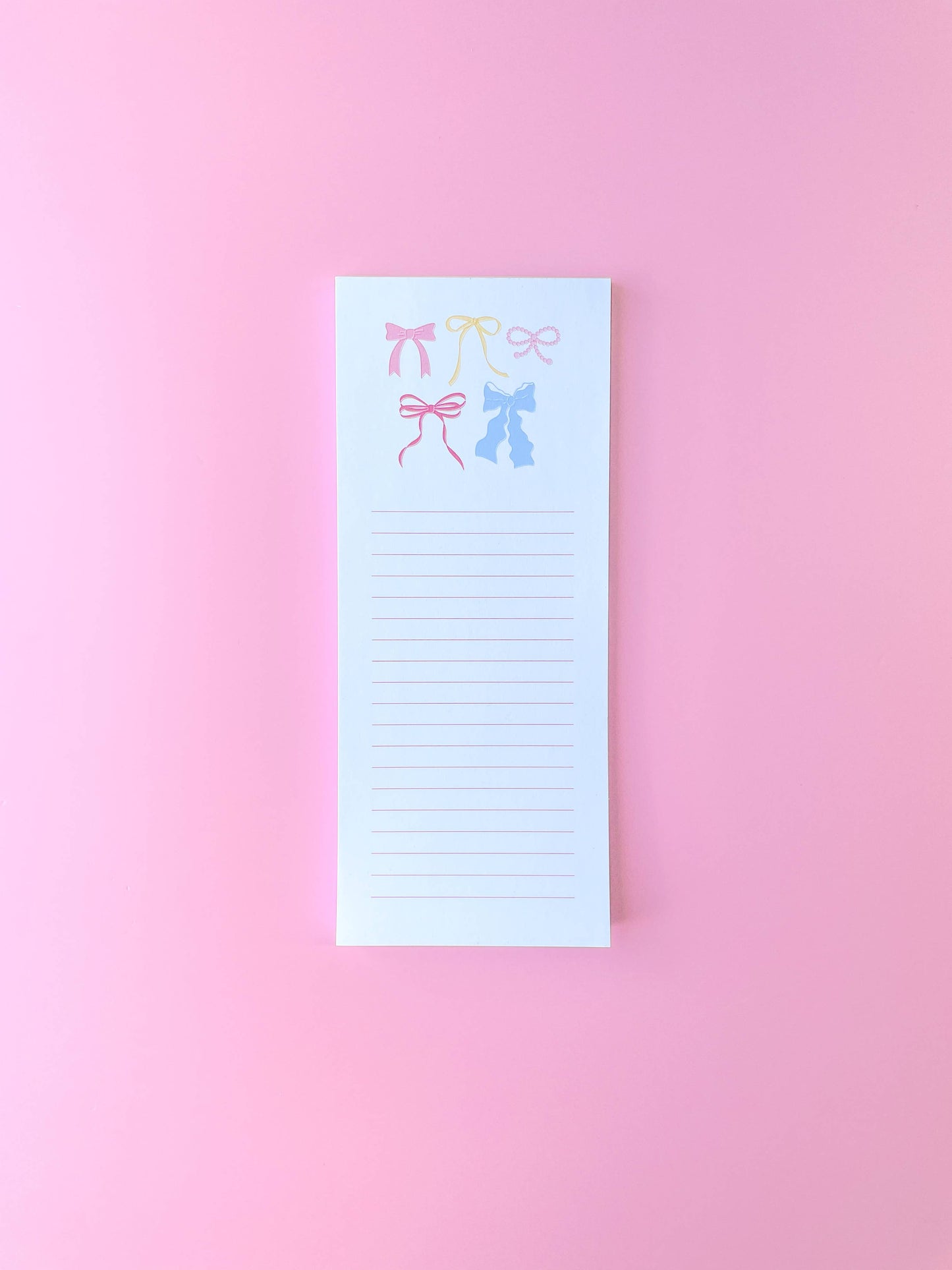 Pastel Bows List Notepad