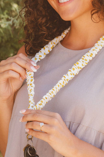 Smiley Scrunchie Lanyard