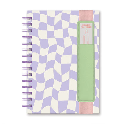 Groovy Checkered Notebook