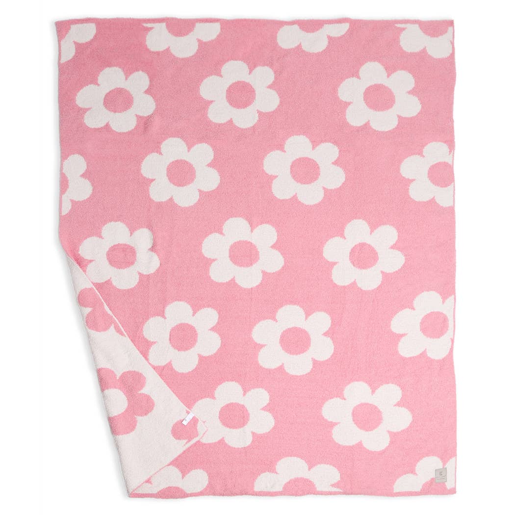 Daisy Pattern Print Cozy Soft Throw Blanket