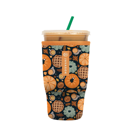 Black & Orange Fall Pumpkins JavaSok | Medium (22-28 Oz)