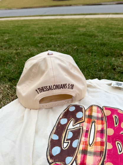 In All Things Give Thanks Embroidered Trucker Hat