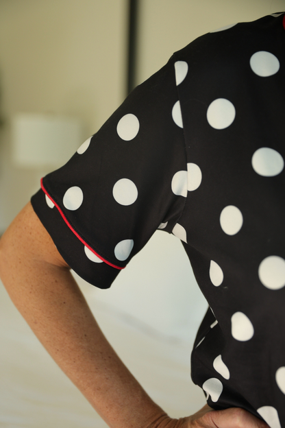 Polka Dot Ruffle PJ Set | (S-2XL)
