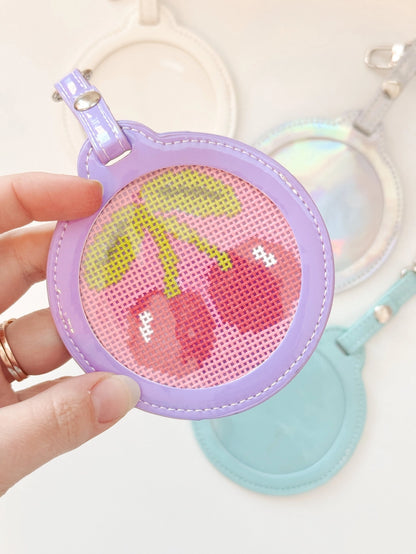 Needlepoint Self Finishing 3” Round Bag Tag