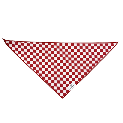 Red Checkered Dog Bandana