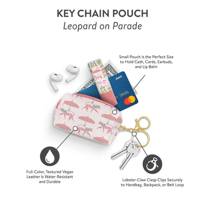 Leopard on Parade Key Chain Pouch