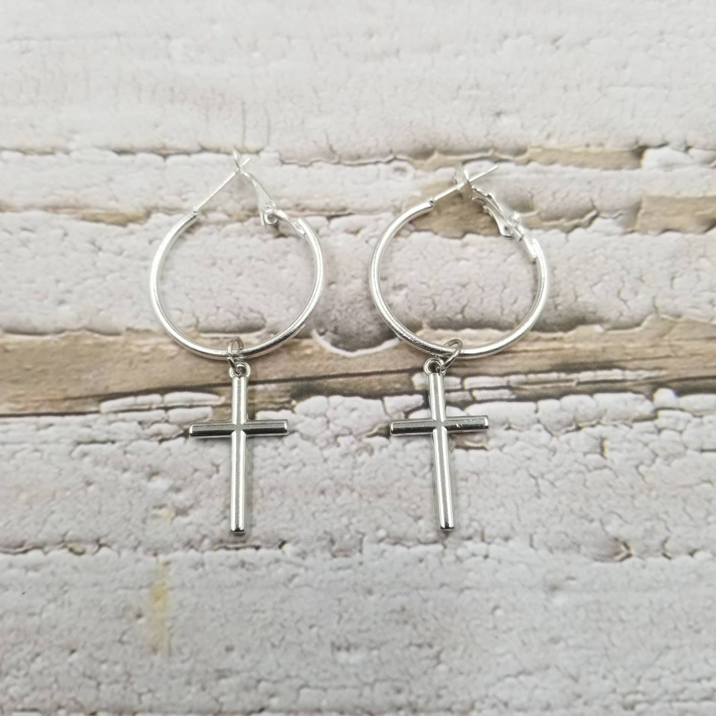 Gold/Silver Cross Earrings