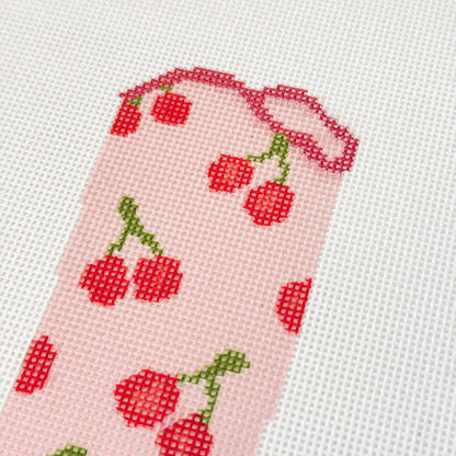 Cherry Cowgirl Boot Needlepoint Canvas | 18 Mesh