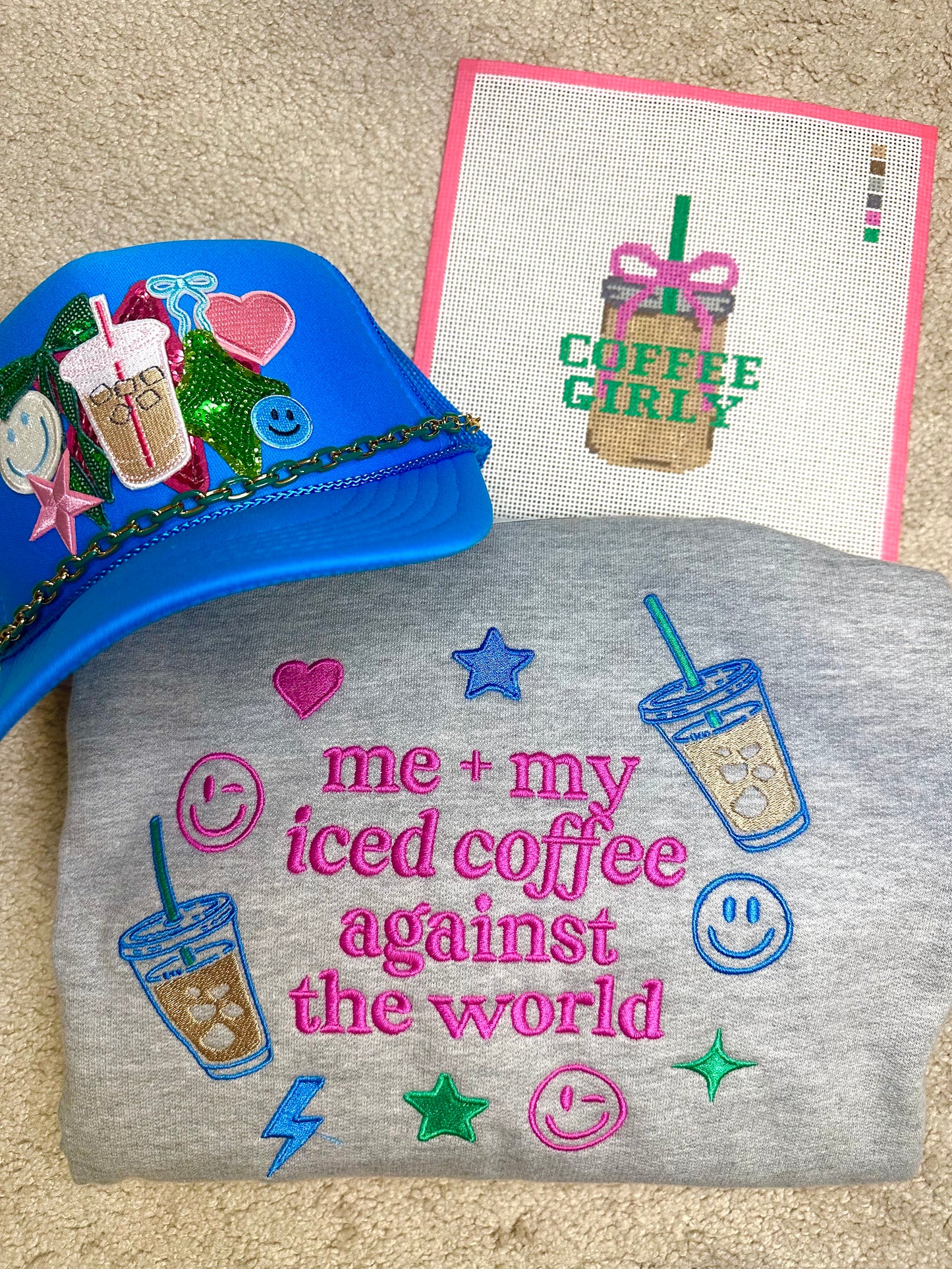 Coffee Girly Needlepoint Canvas by BTY | 13 Mesh