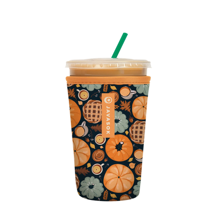 Black & Orange Fall Pumpkins JavaSok | Medium (22-28 Oz)