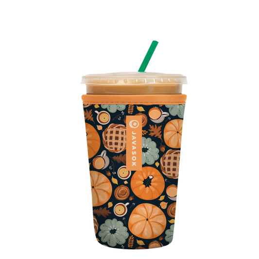 Black & Orange Fall Pumpkins JavaSok | Medium (22-28 Oz)