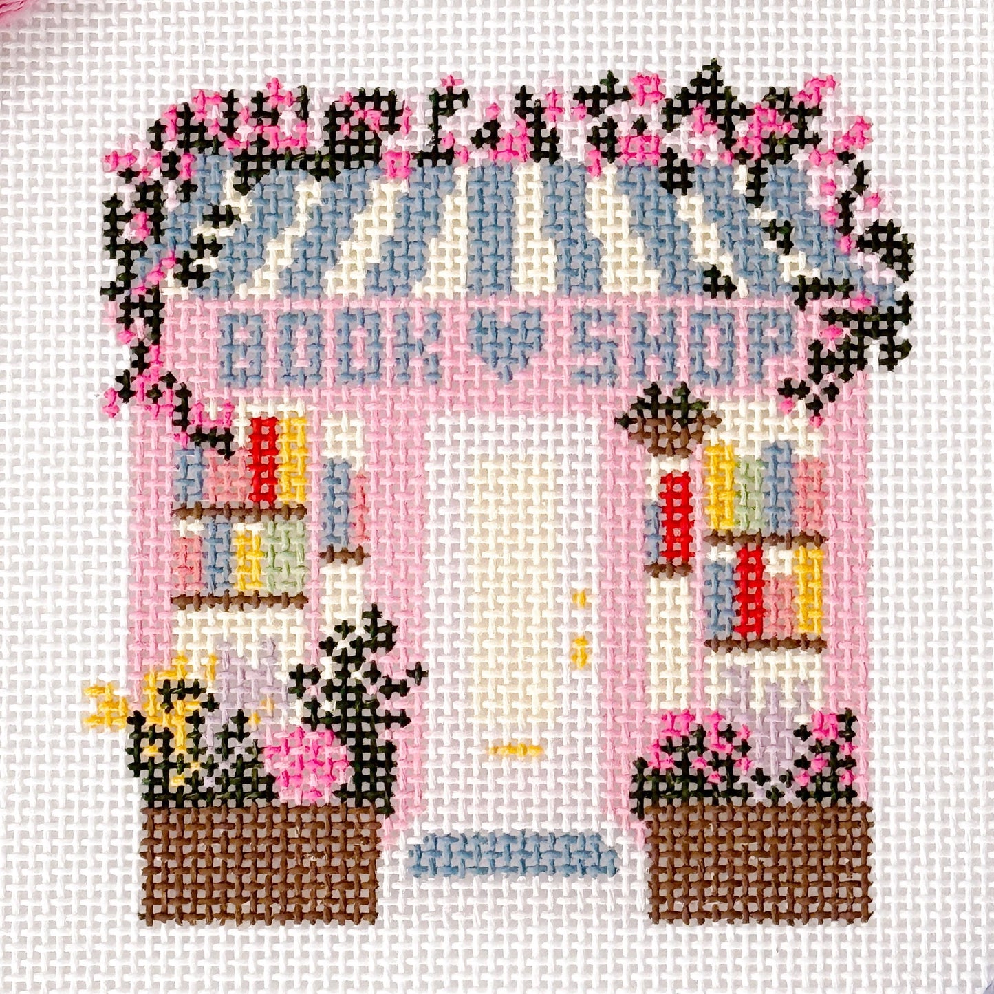 Book Shop Needlepoint Canvas | 13 Mesh