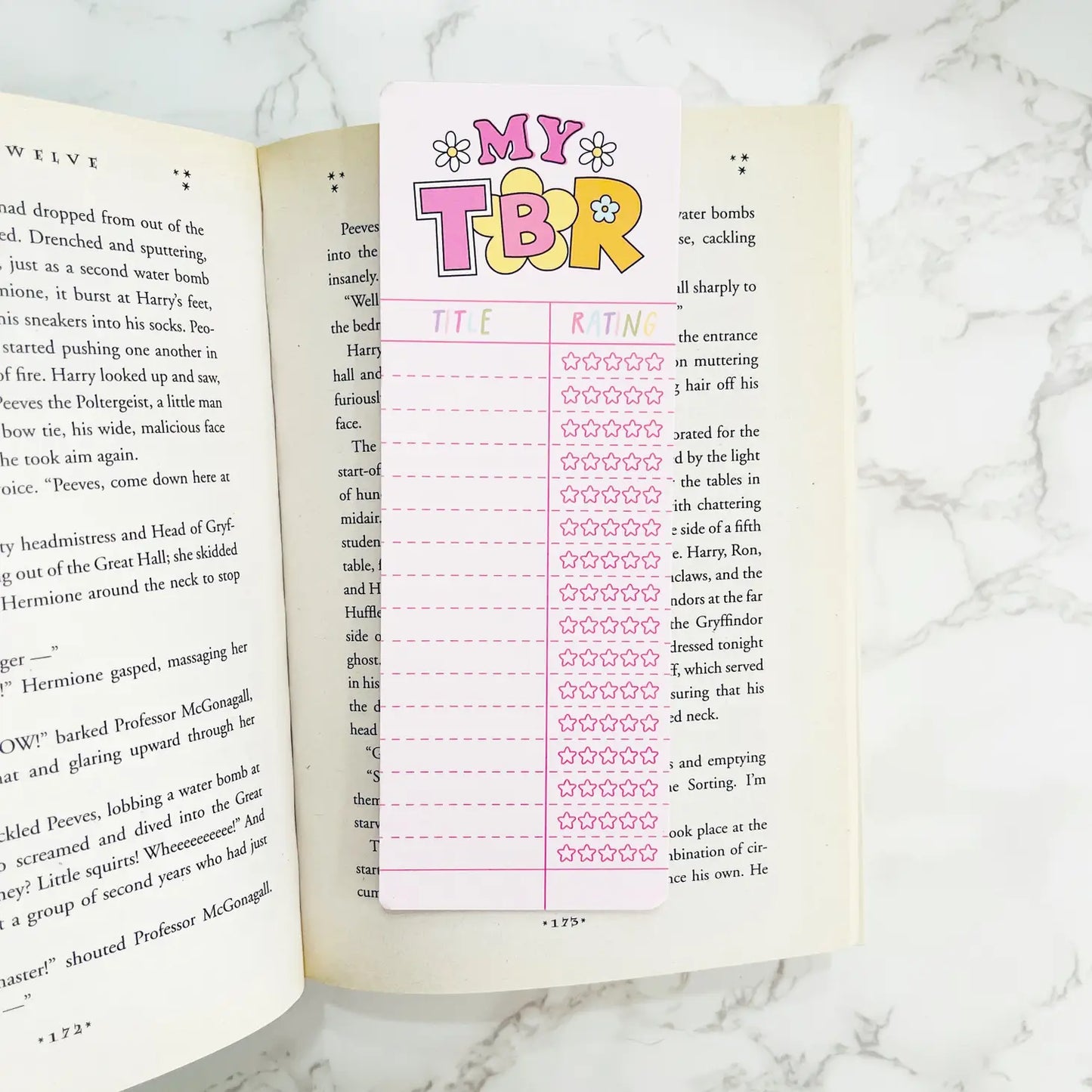 'TBR List' Bookmark