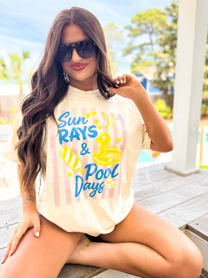 Sun Rays & Pool Days Graphic T-Shirt | (S-3XL)