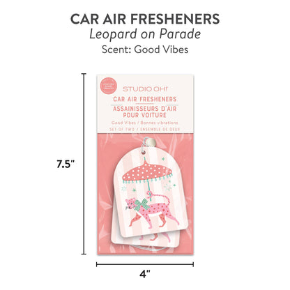 Leopard on Parade Car Air Freshener | Good Vibes