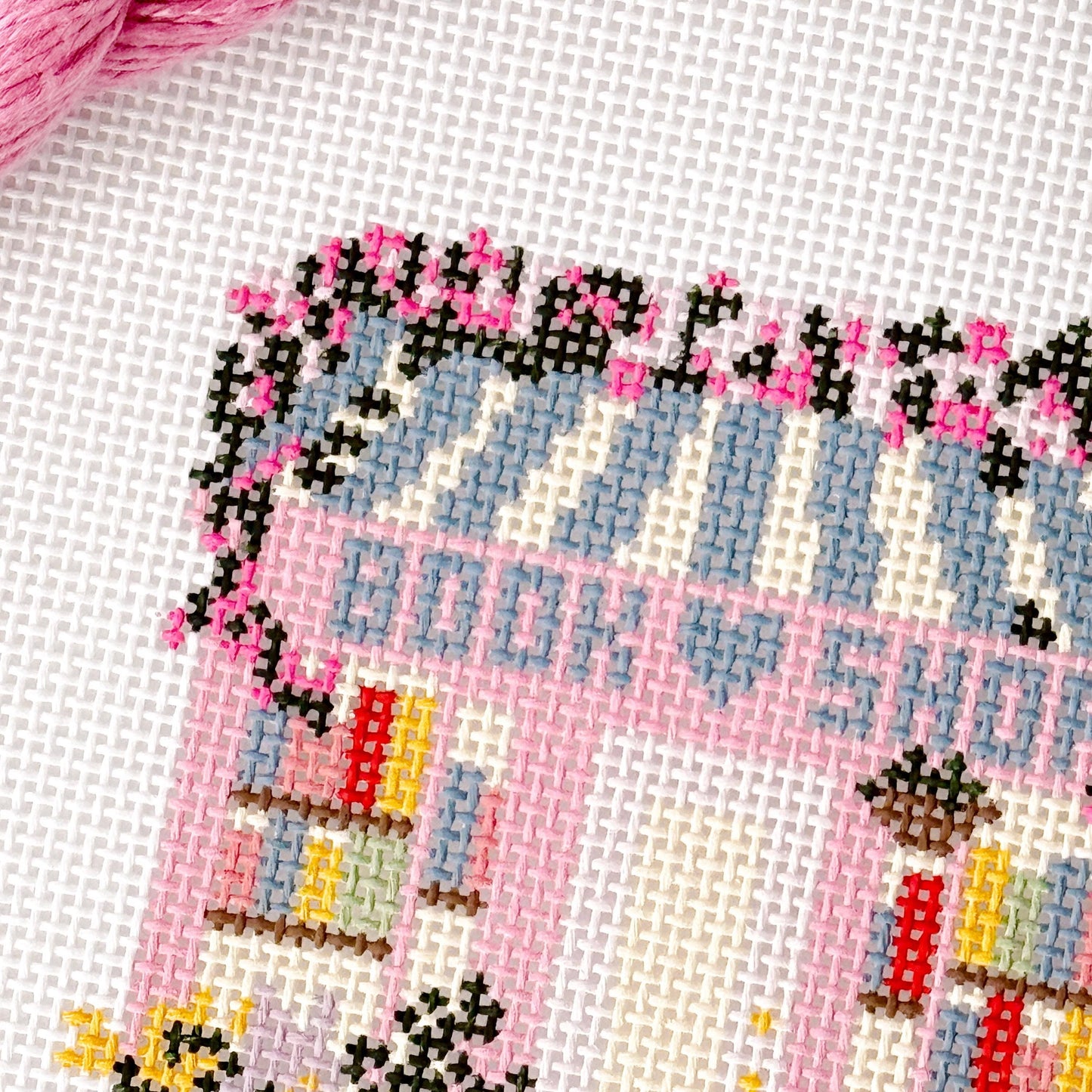 Book Shop Needlepoint Canvas | 13 Mesh