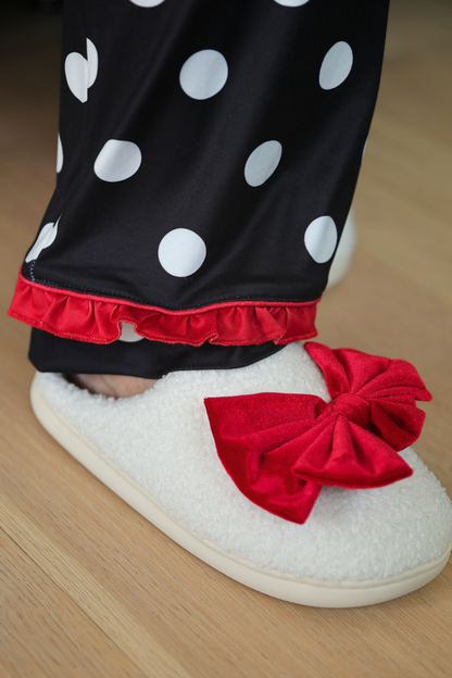 Polka Dot Ruffle PJ Set | (S-2XL)