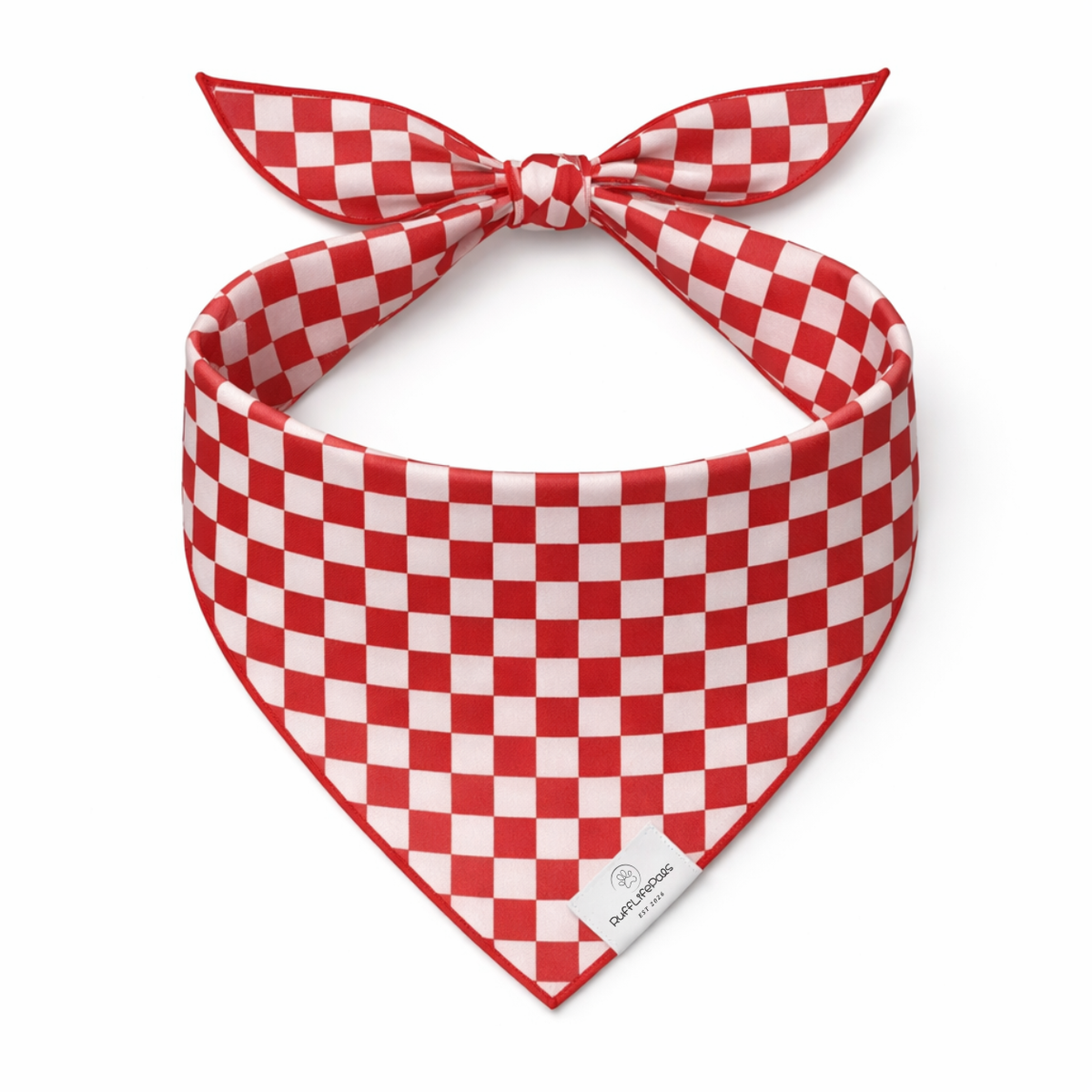 Red Checkered Dog Bandana