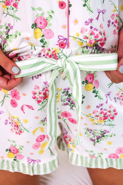 Petals Ruffle Pajama Set (M-3XL)