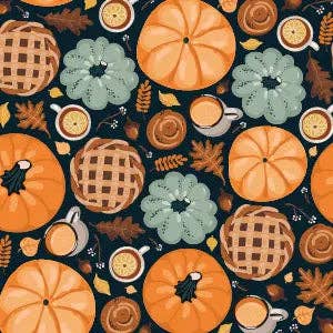 Black & Orange Fall Pumpkins JavaSok | Medium (22-28 Oz)