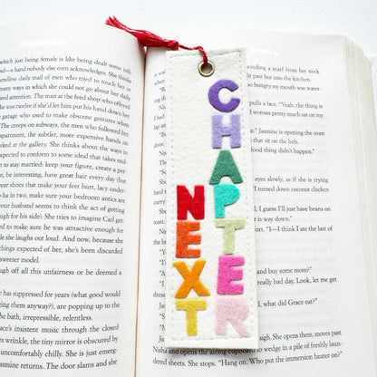 Next Chapter Felt Bookmark Rainbow