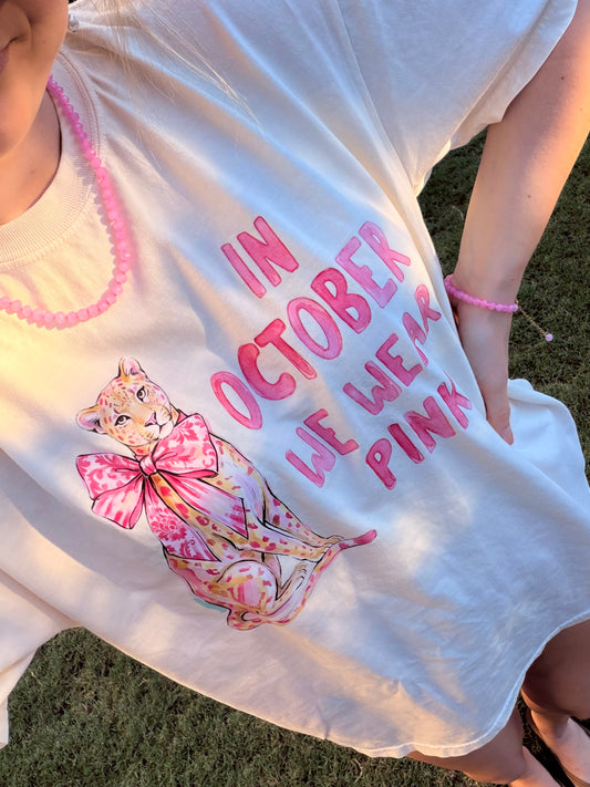 In October, We Wear Pink T-Shirt | (M-3XL)