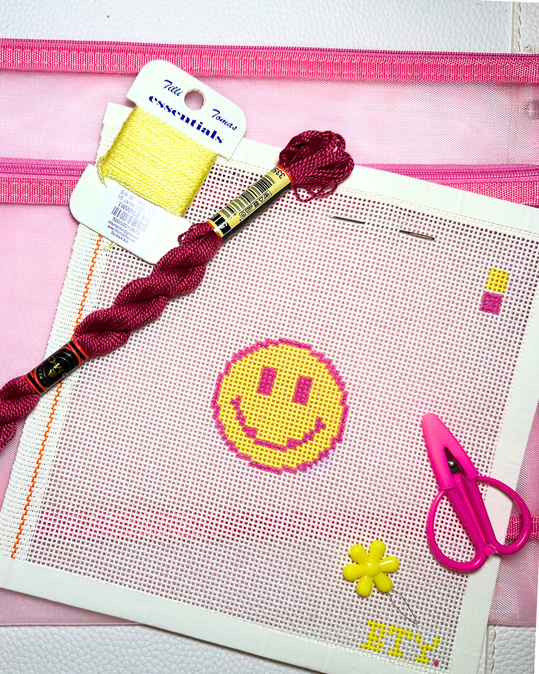 Beginner Needlepoint Canvas Kit by BTY | 13 Mesh
