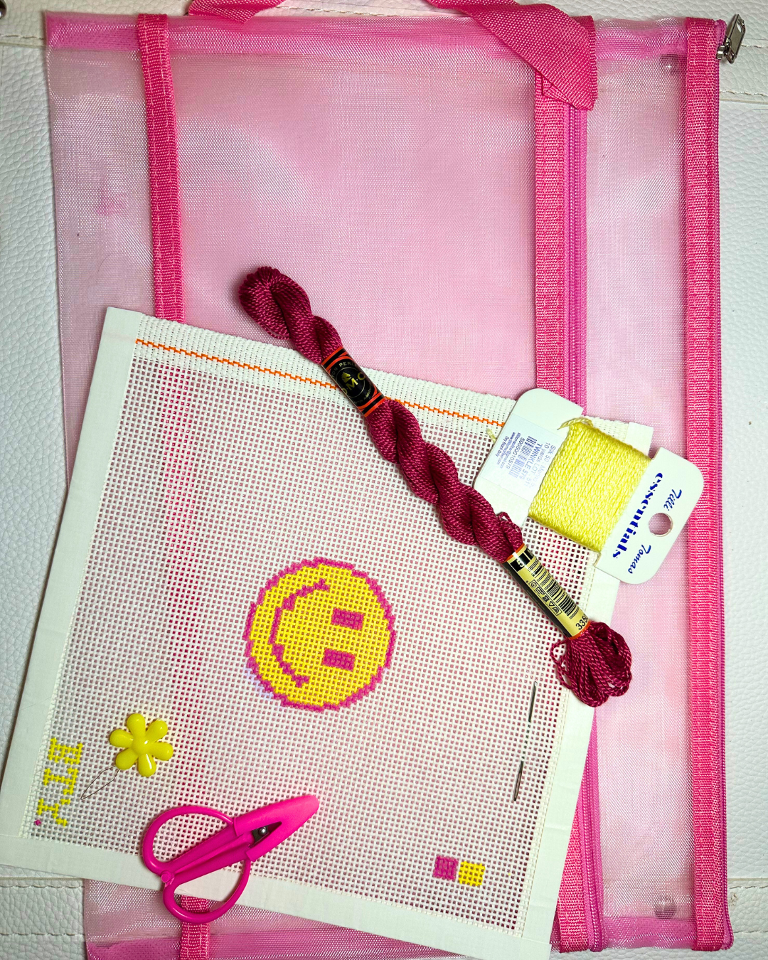 Beginner Needlepoint Canvas Kit by BTY | 13 Mesh