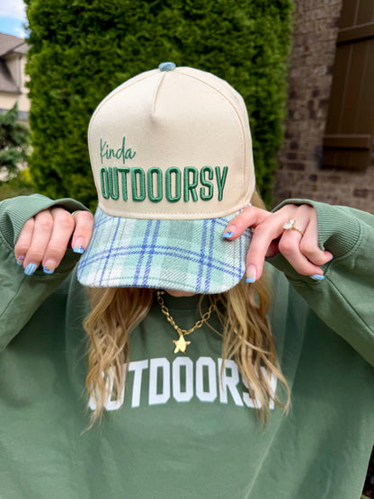Kinda Outdoorsy Embroidered Trucker Hat