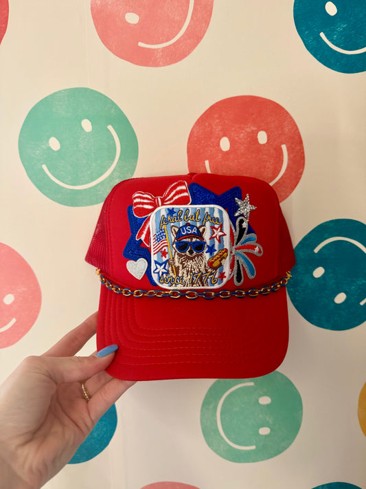 Feral but Free Since 1776 Trucker Hat | Adult